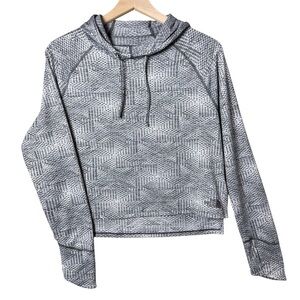 The North Face Womens Performance Jacquard Motivation Hoodie Pullover Gray M